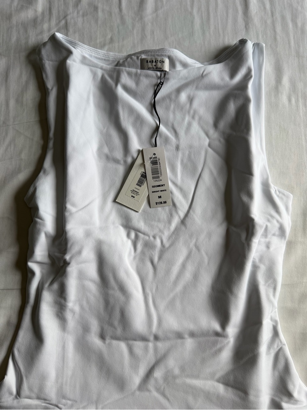 Aritzia White Scoop Neck Tank Top